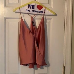 Racer back silk tank